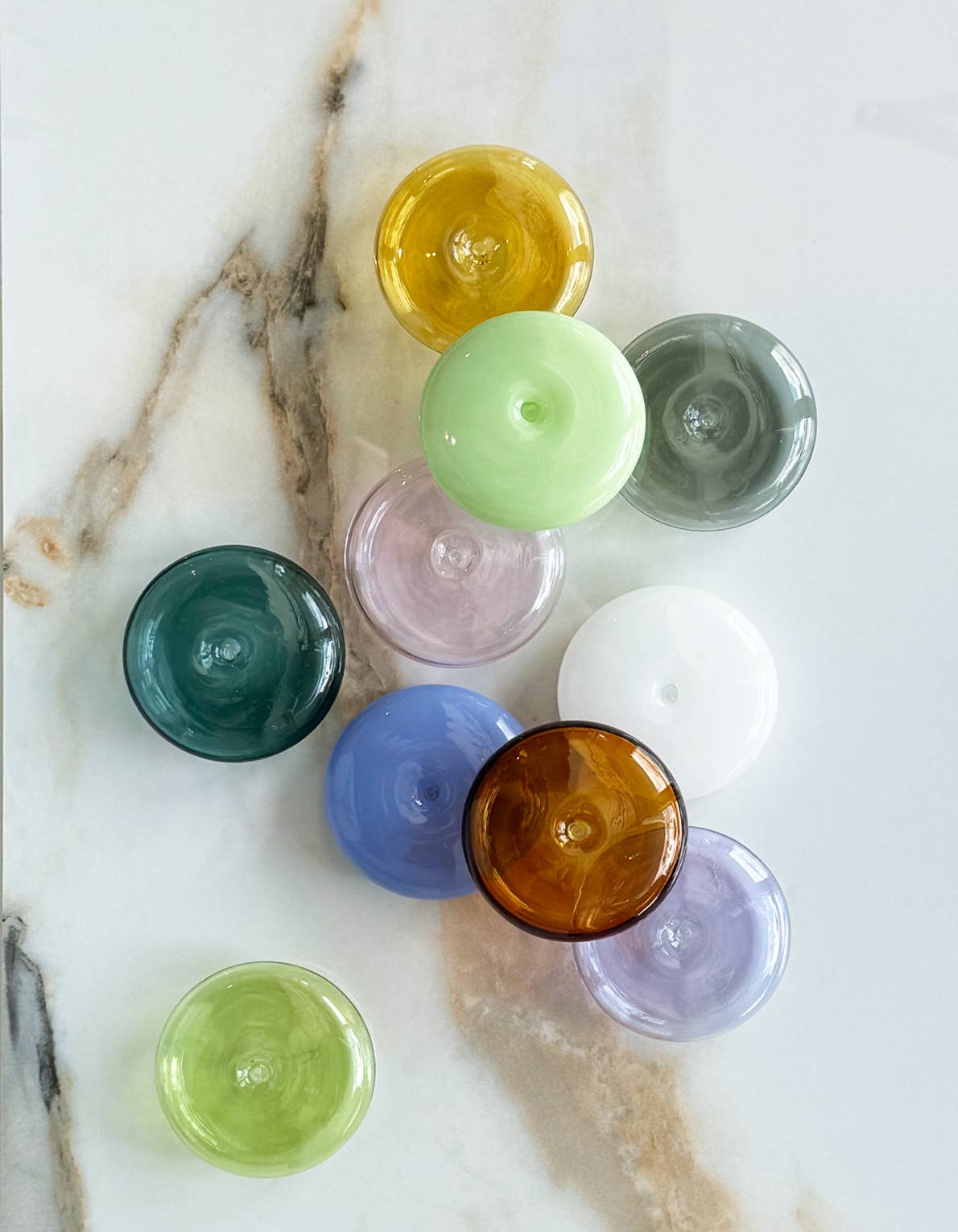 BOTANICA - Bubble Incense Holder: White Milk Glass