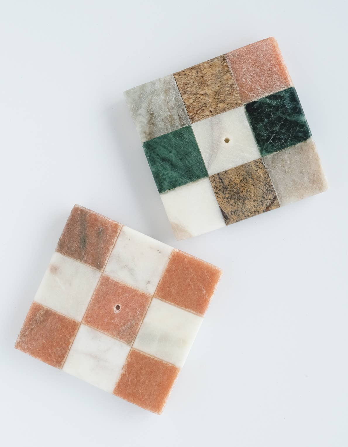 BOTANICA - Marble Checks Incense Holder: Rainbow Marble Check