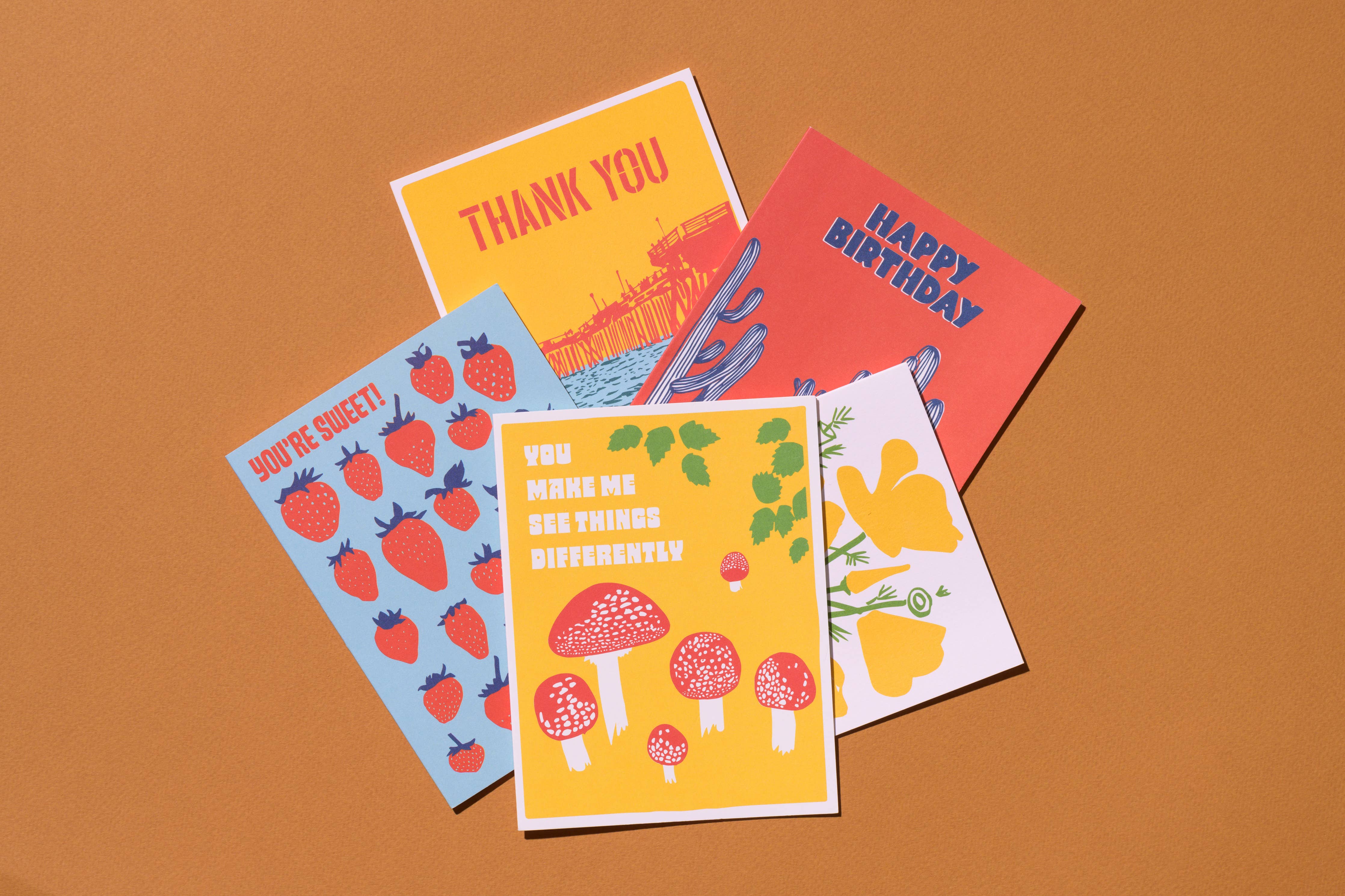 Saguaro Cactus birthday greeting card