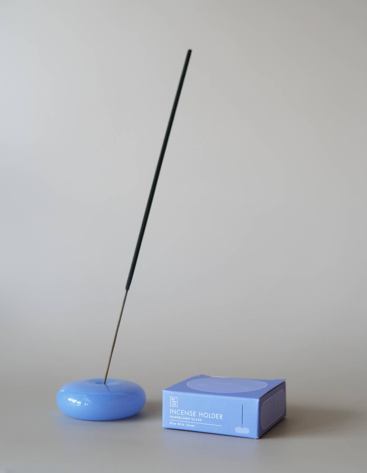 BOTANICA - Bubble Incense Holder: Blue Milk Glass