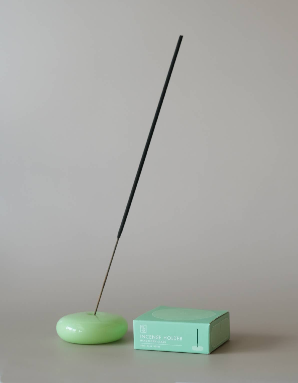 BOTANICA - Bubble Incense Holder: Jade Milk Glass
