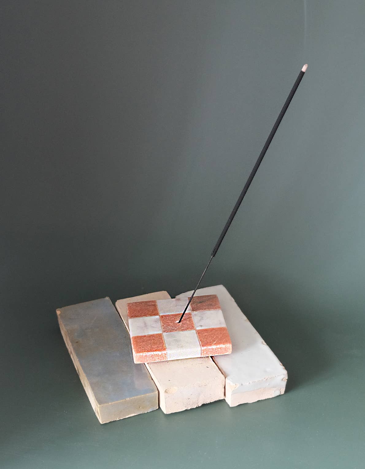BOTANICA - Marble Checks Incense Holder: Rainbow Marble Check