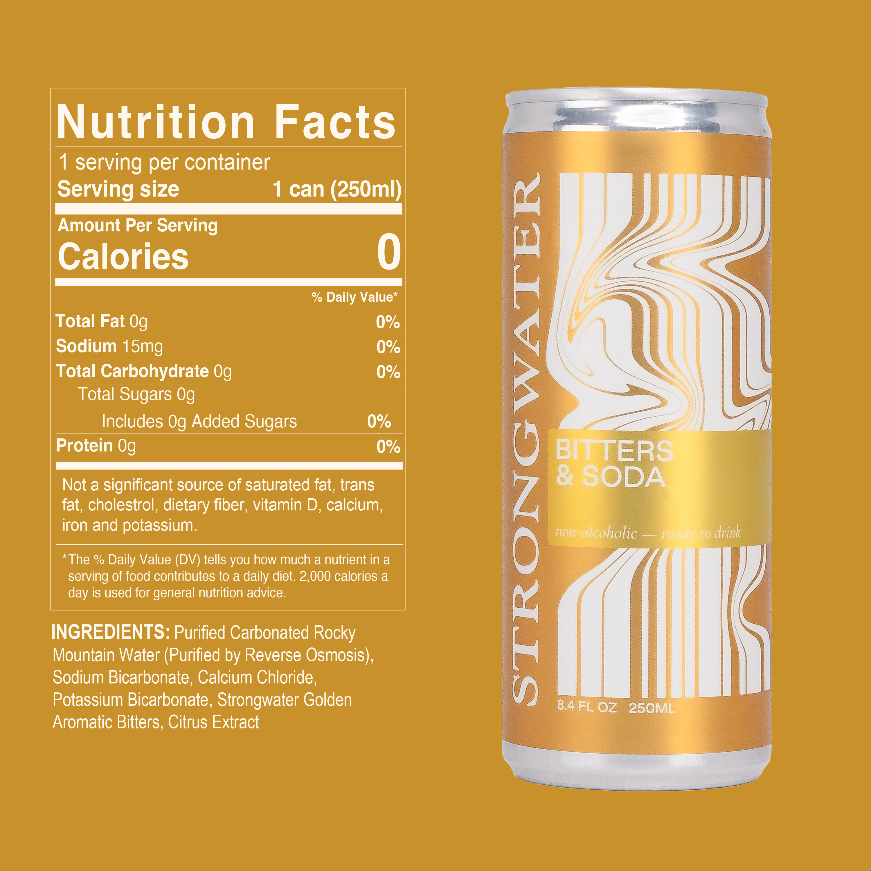 Strongwater - Sparkling NA Golden Spritz - Bitters & Soda