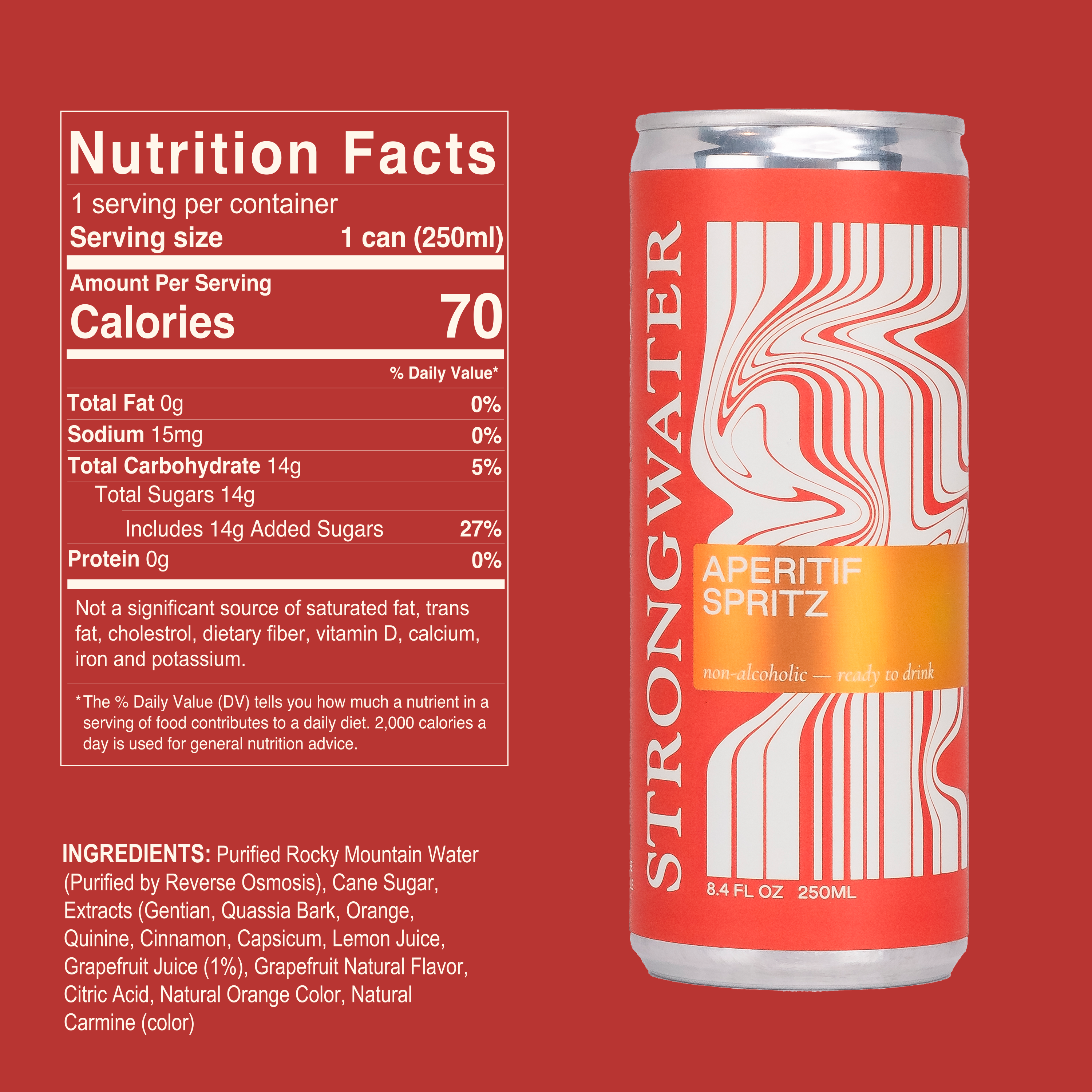 Strongwater - Sparkling NA Aperitif Spritz - Aperol Spritz Mocktail