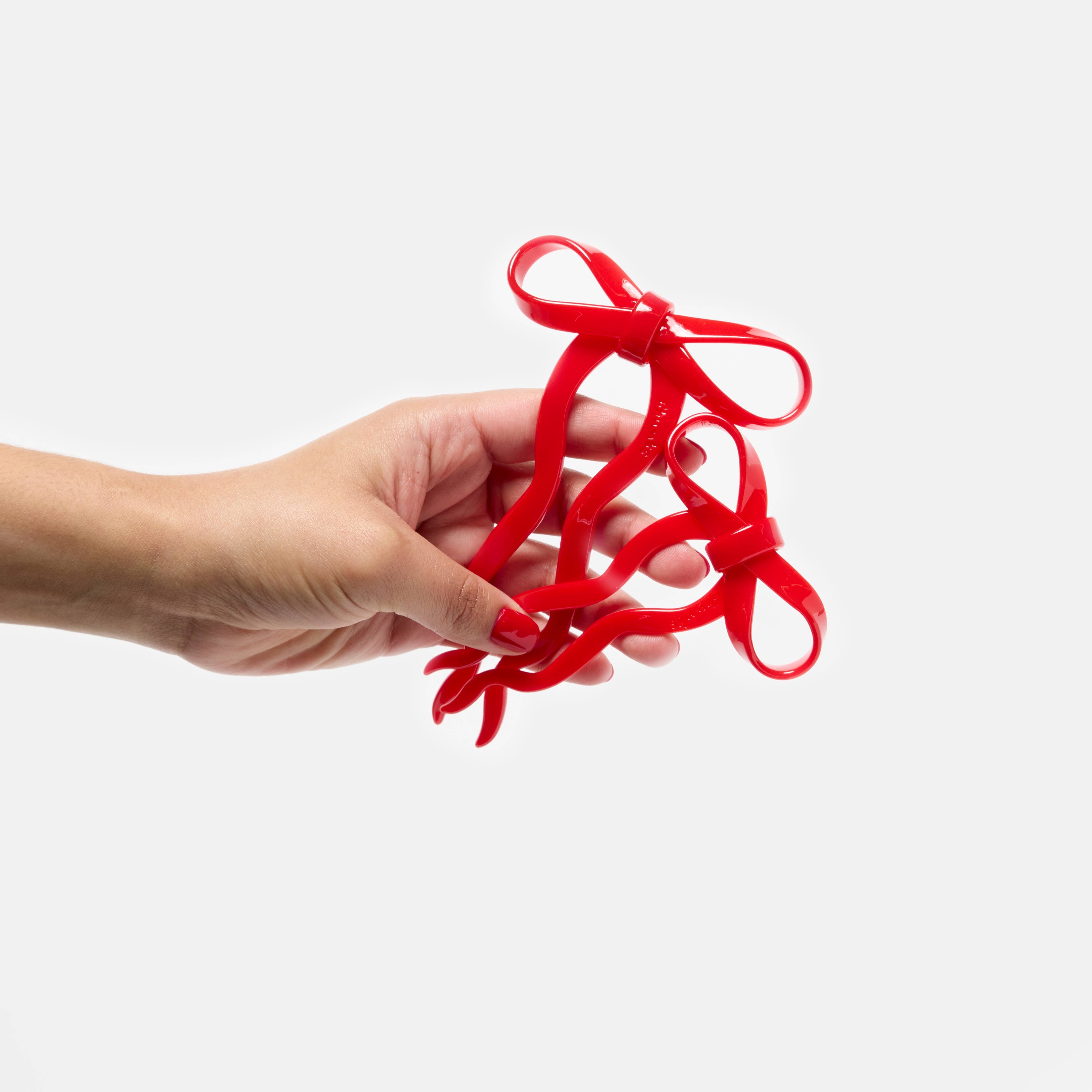 CHUNKS - Bow Hairpin in Large Cherry