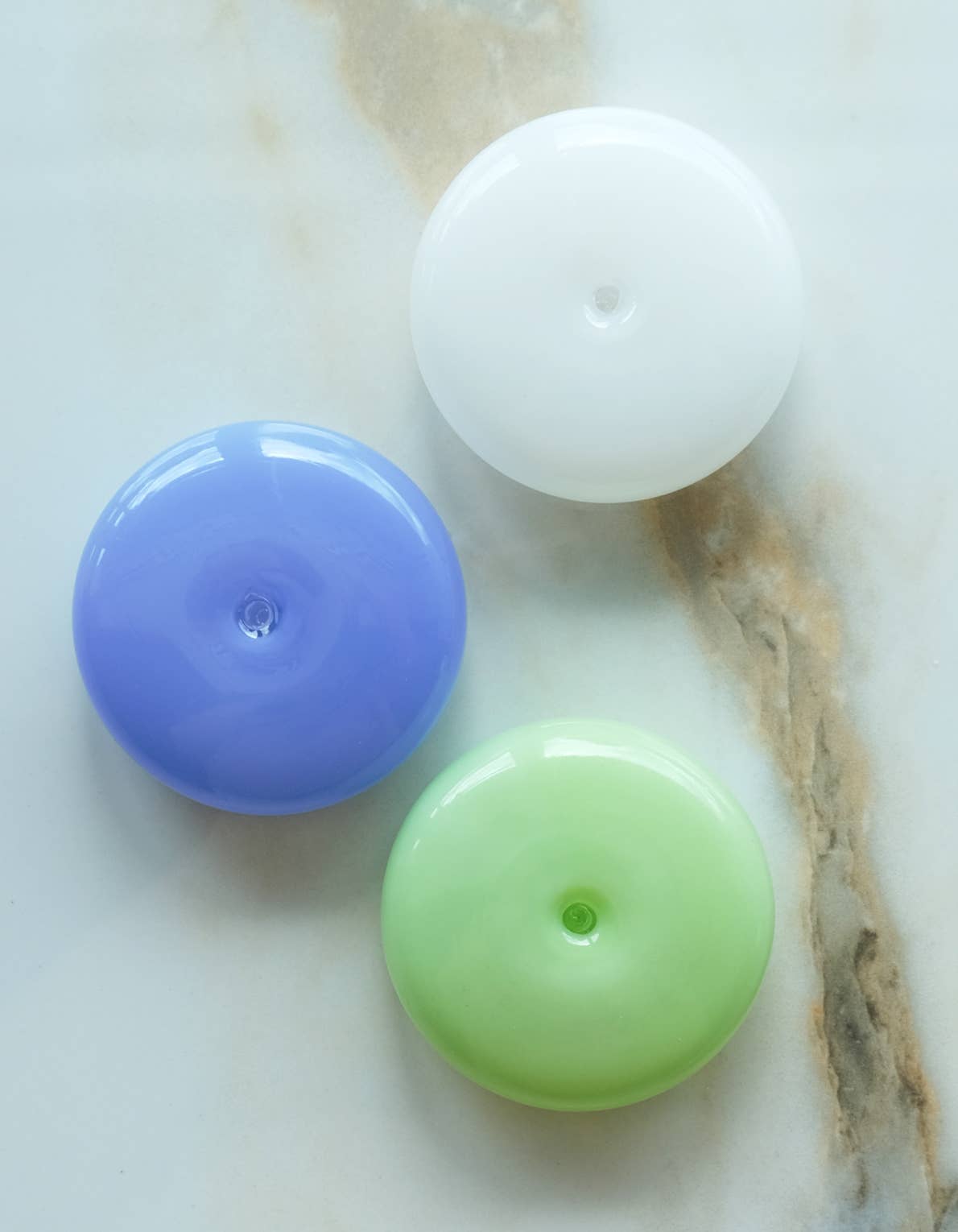 BOTANICA - Bubble Incense Holder: Blue Milk Glass